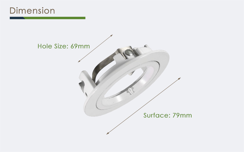 Dimension | YZ5606 Round MR16 Downlights And Light Fixtures