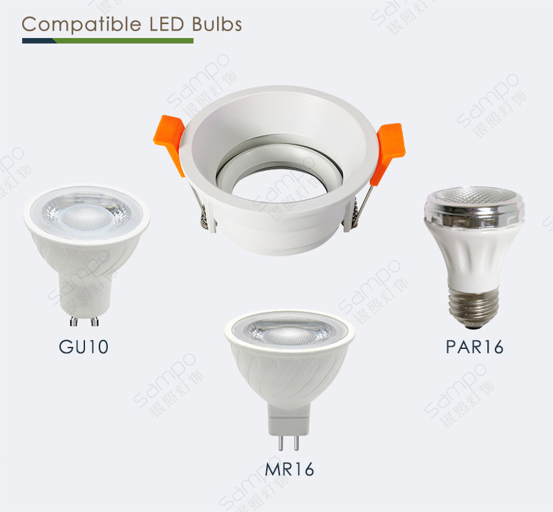 Compatible Bulbs | YZ5638 Deep GU10 Downlight Fitting