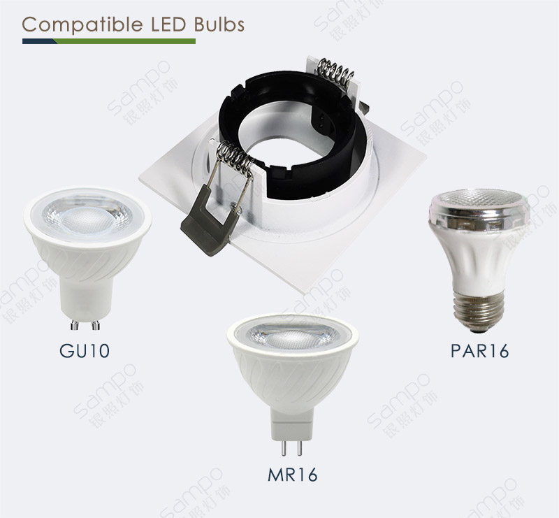 Compatible Bulbs | YZ5617 GU10 Wall Washer Downlight Manufacturer