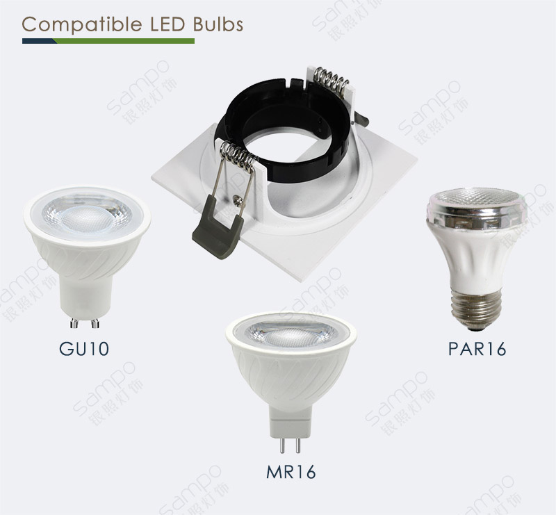 Compatible Bulbs | YZ5621 Kitchen LED Light Fittings For GU10 Bulbs
