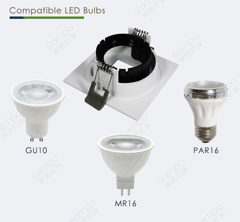 Compatible Bulbs | YZ5623 GU10 LED Spotlight Fittings And Fixtures