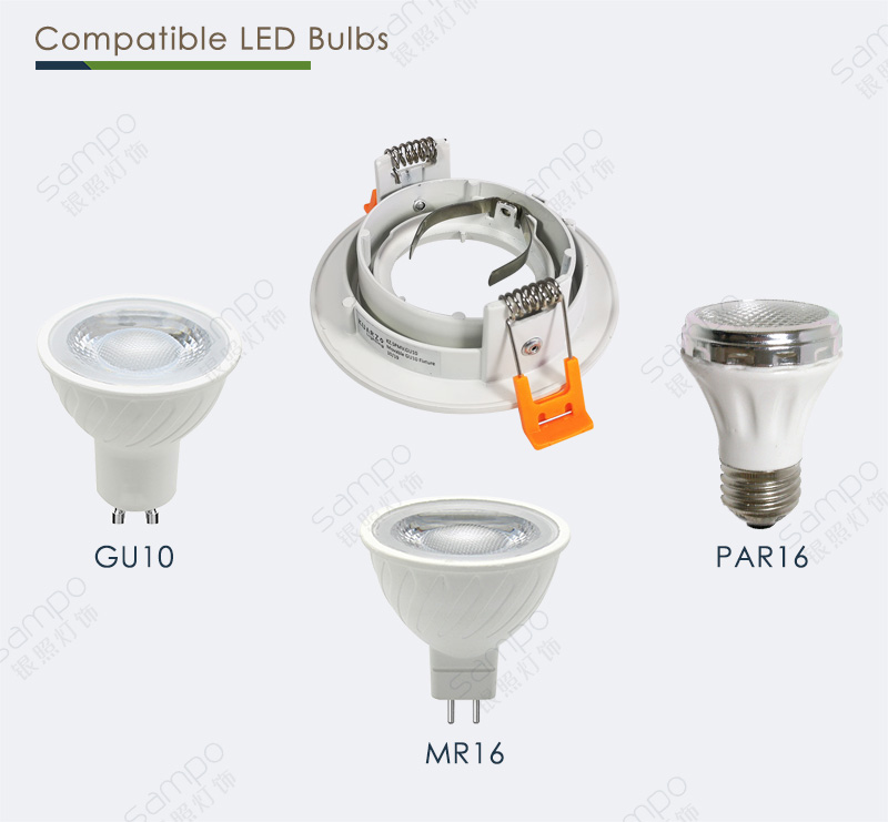 Compatible Bulbs | YZ5604 Round GU10 LED Downlight Fitting