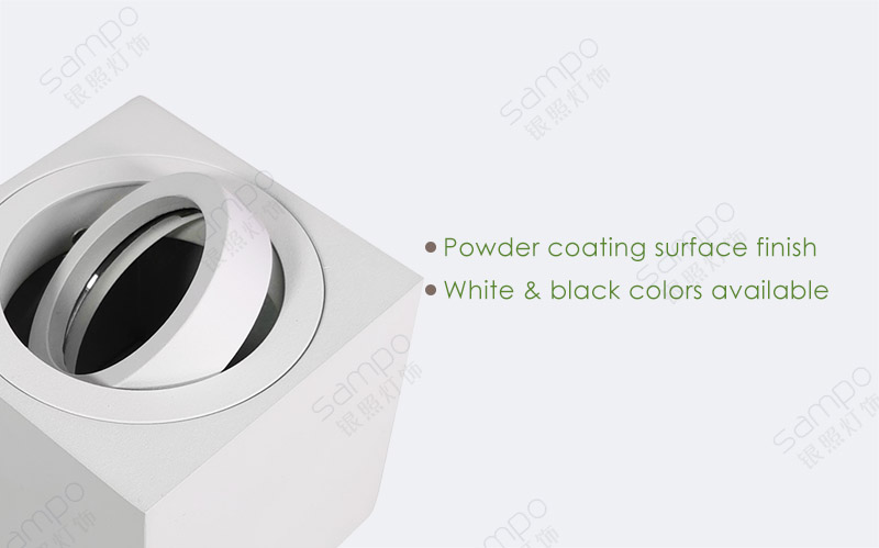 Surface Finish | YZ5649 Square GU10 Surface Mounted Downlights