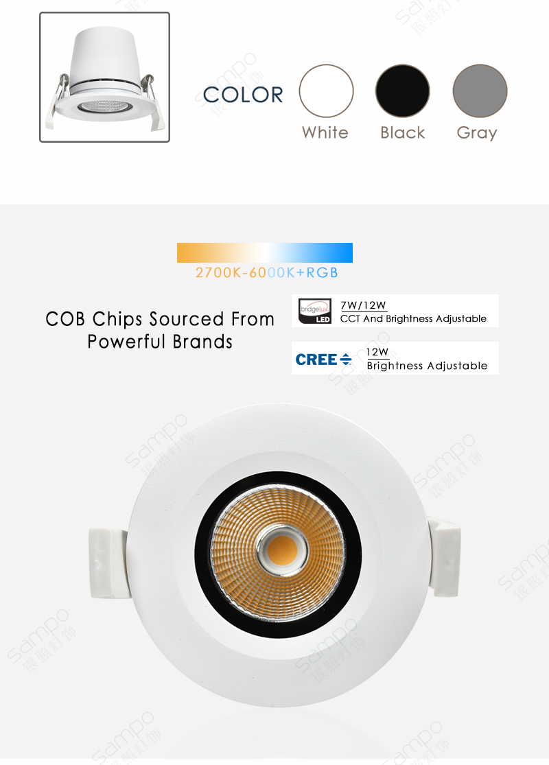 COB Chips | YZ8120 Ceiling LED Downlights And Fittings