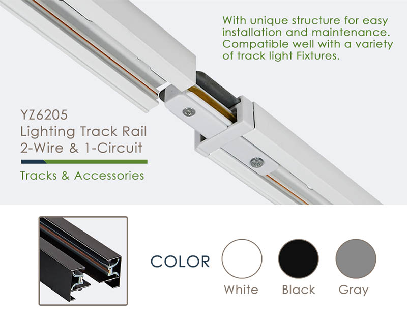 Track Light Rail Types For 2 Wire 1 Circuit Track Lighting Systems