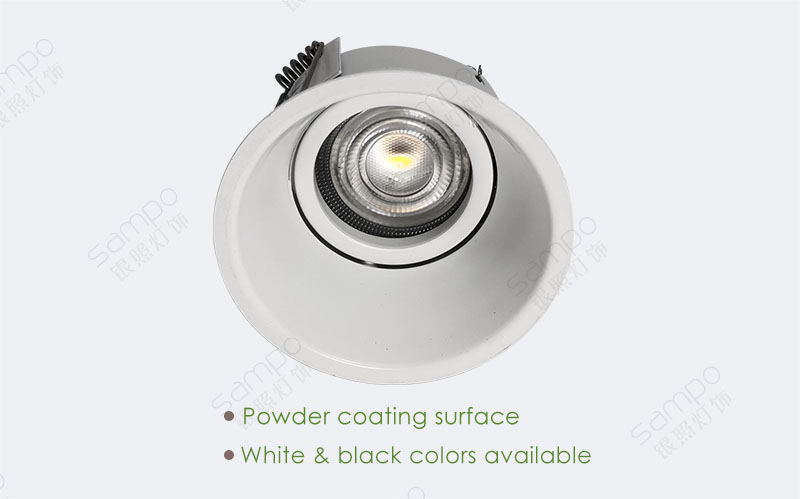 Surface Finish | YZ5614 Round MR16 Recessed Downlight Fixture