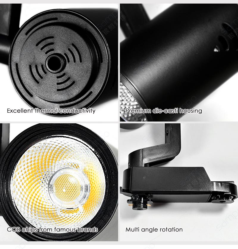 Features | YZ7101 10W 20W 30W LED Track Light Heads And Fittings