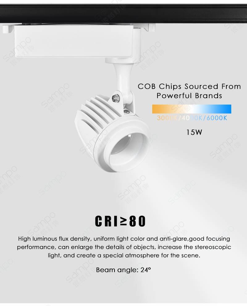 CRI Performance | YZ7209 15W Wireless LED Track Lighting With Remote Control System