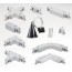 YZ6401 Track Lighting End Power Feed T Shape And Flexible Connectors