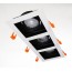 YZ5647 Triple Head GU10 MR16 Grille Down Light Fitting