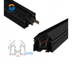 48V Stretch Ceiling Lighting Aluminum Profile