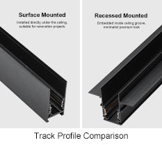 Recessed VS Surface Mounted Magnetic Track Rail: How To Select For Retail Shop Projects Recessed VS Surface Mounted Magnetic Track Rail: How To Select For Retail Shop Projects