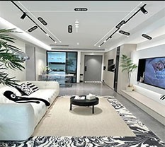 Sharing Magnetic Track Light System Case With 88㎡ House Sharing Magnetic Track Light System Case With 88㎡ House