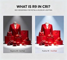 What Is R9 in CRI? Why Red Rendering Matters for Retail & Museum Lighting