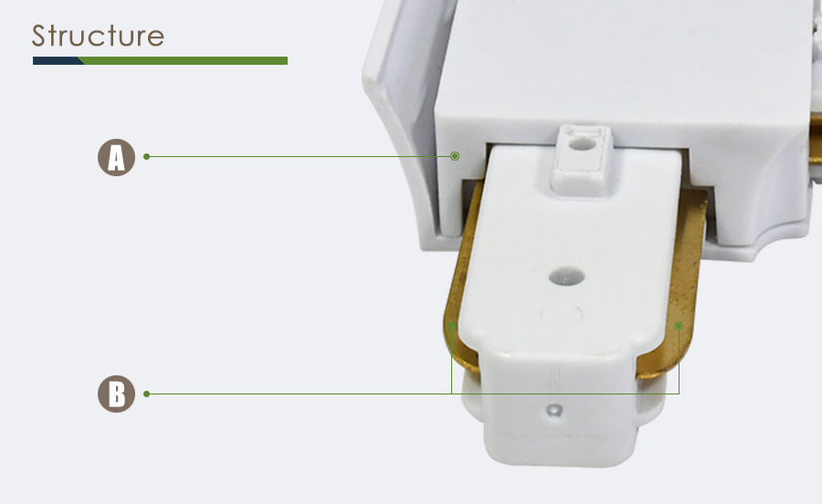 Structure | YZ6201 Flexible And T Shape Track Connectors