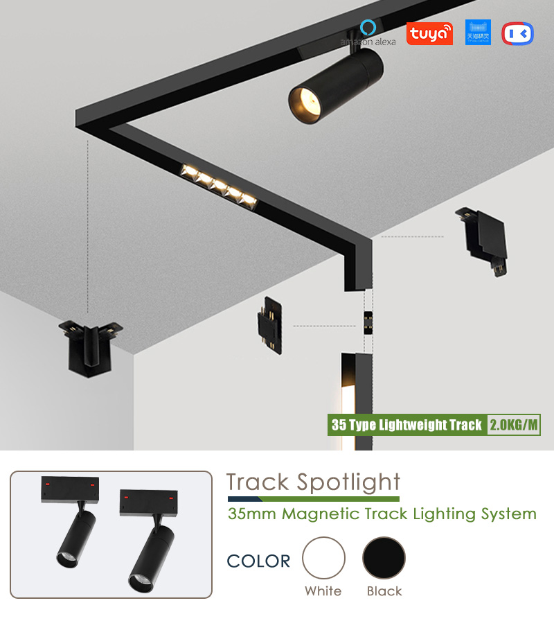 XYZ35 Dimmable LED Track Lighting Heads And Systems