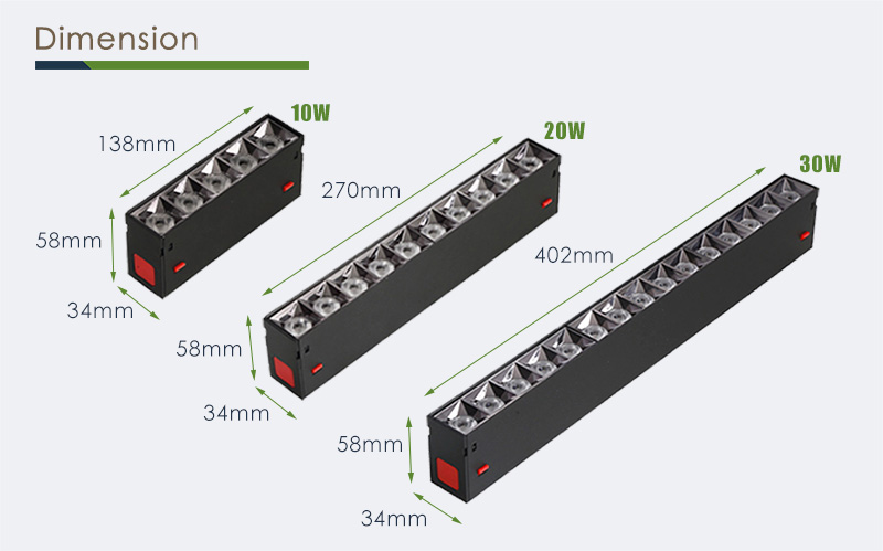 Dimension | XYZ35 Suspended Linear LED Lighting Systems