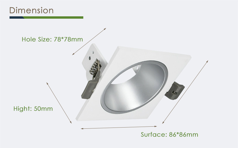 Dimension | YZ5625 LED GU10 downlight manufacturer