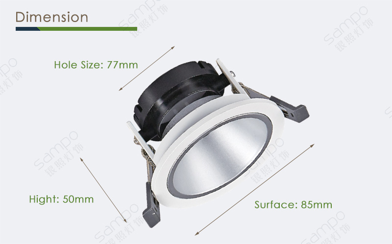 Dimension | YZ5626 LED GU10 Light Fittings