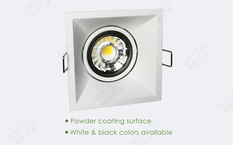 Surface Finish | YZ5602 Square GU10 Spotlights And Downlight Fittings