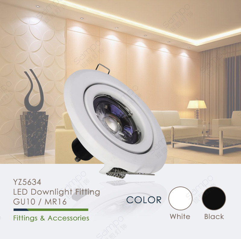 YZ5634 White GU10 Downlight Fittings