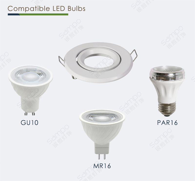 Compatible Bulbs | YZ5637 Bathroom MR16 LED Downlights