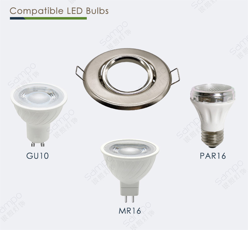 Compatible Bulbs | YZ5611-T IP65 Adjustable Eyeball GU10 Downlight Fitting