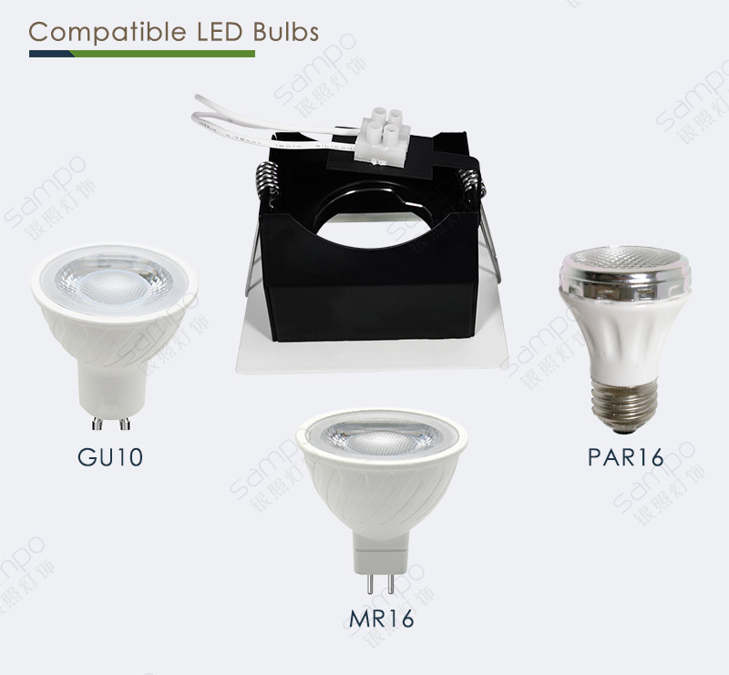 Compatible Bulbs | YZ5643 LED GU10 Grille Downlights Manufacturer