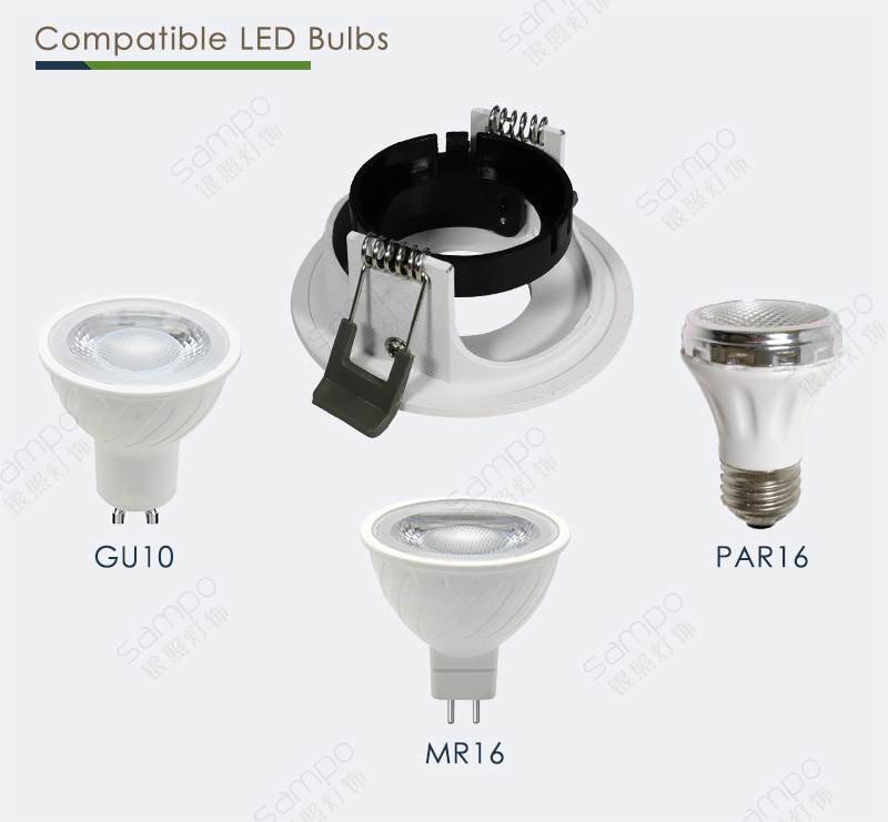 Compatible Bulbs | YZ5620 GU10 LED Ceiling Light Fittings