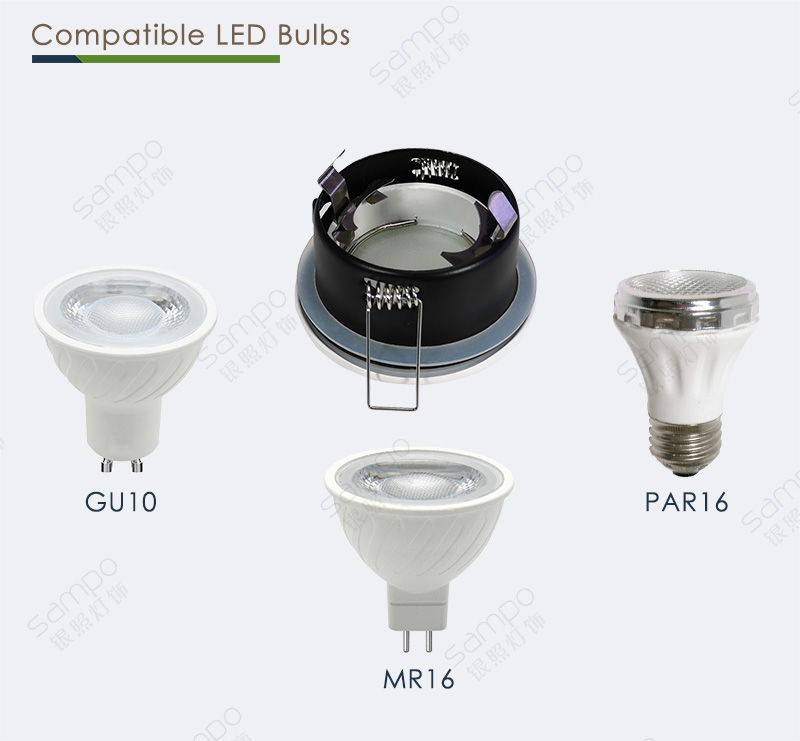 Compatible Bulbs | YZ5632 LED GU10 Downlights And Light Fittings For Bathroom