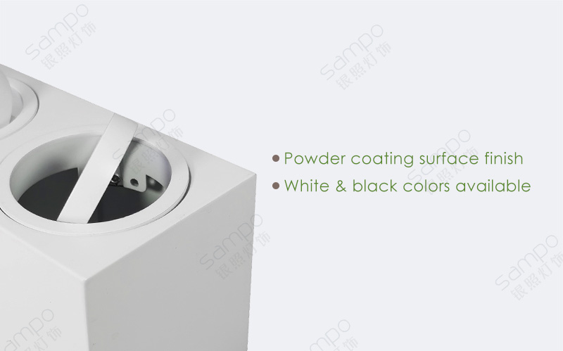 Surface Finish | YZ5651 Double Square MR16 Surface Mounted Downlights