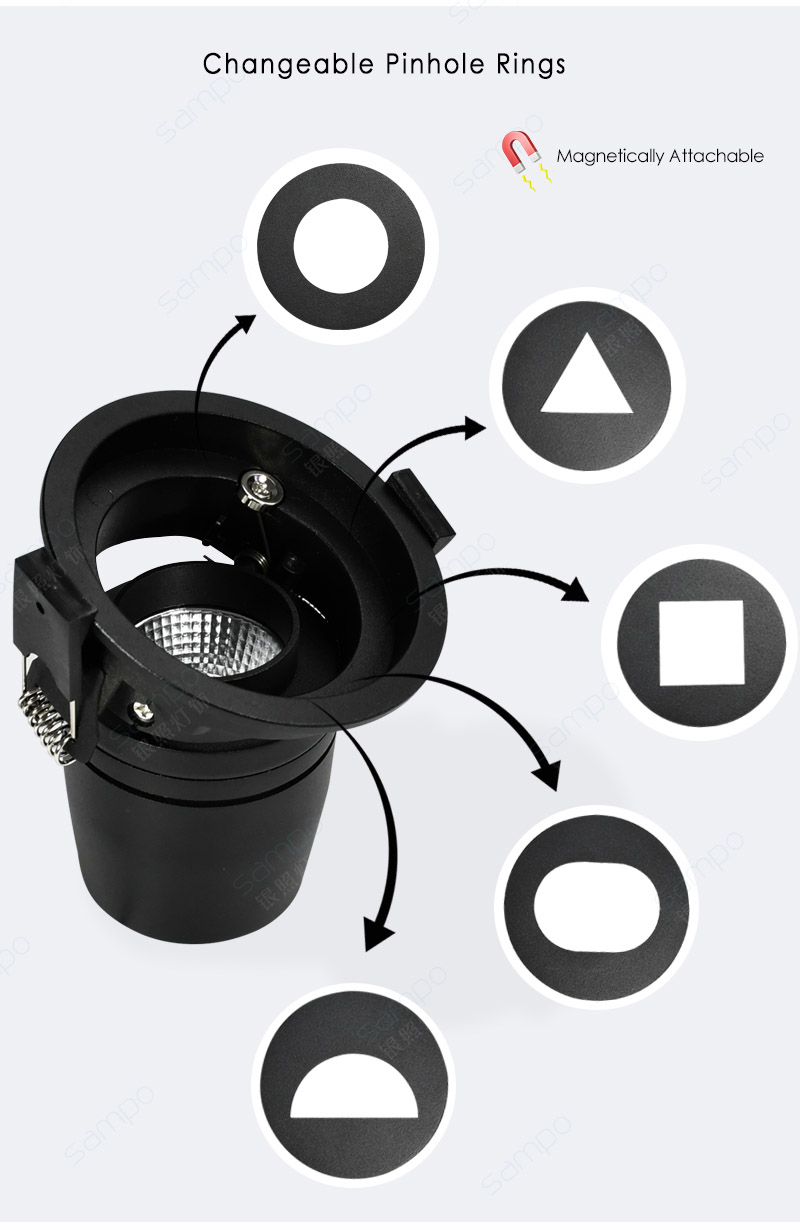 Pinhole Ring | YZ8101 Pinhole LED Wall Washer Downlight