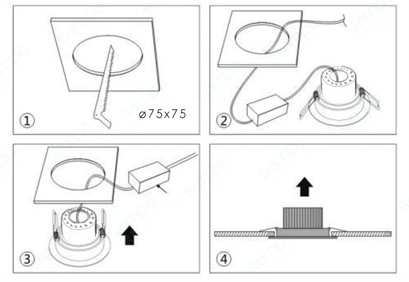 Installation | YZ8101 Pinhole LED Wall Washer Downlight