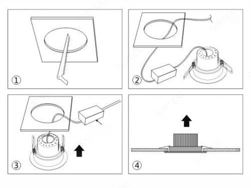 Installation Manual | YZ8114 Recessed Adjustable COB Downlights