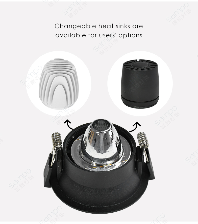 Heat Sink | YZ8119 Recessed Adjustable Dimmable LED Downlights