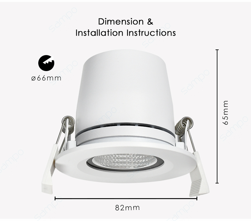 Dimension | YZ8120 Ceiling LED Downlights And Fittings