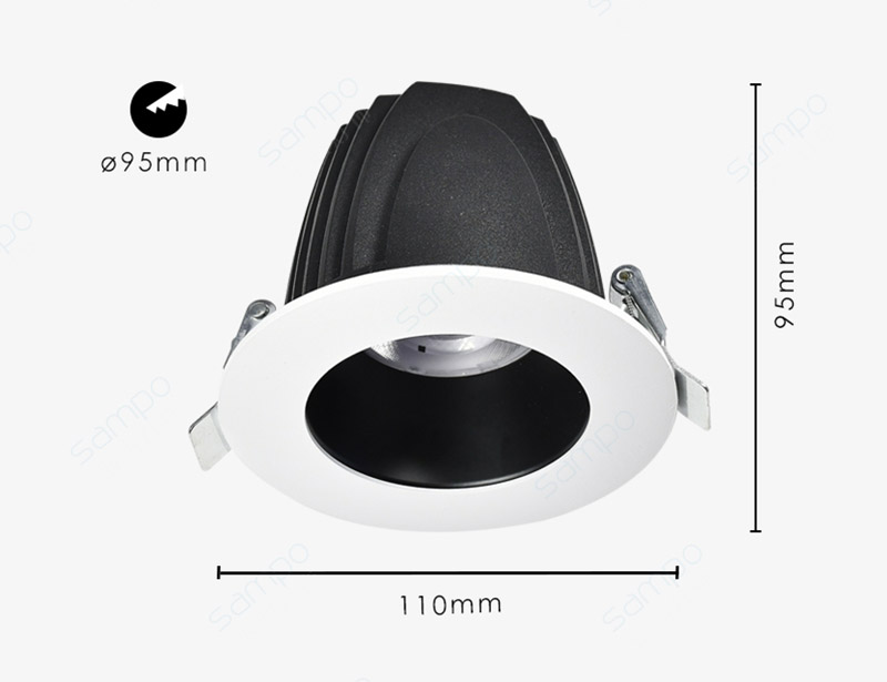 Dimension | YZ8116 Ceiling Recessed 7W 12W COB LED Downlights