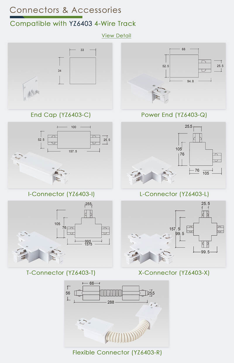 Connectors | Recessed LED Track Lighting Rail Systems