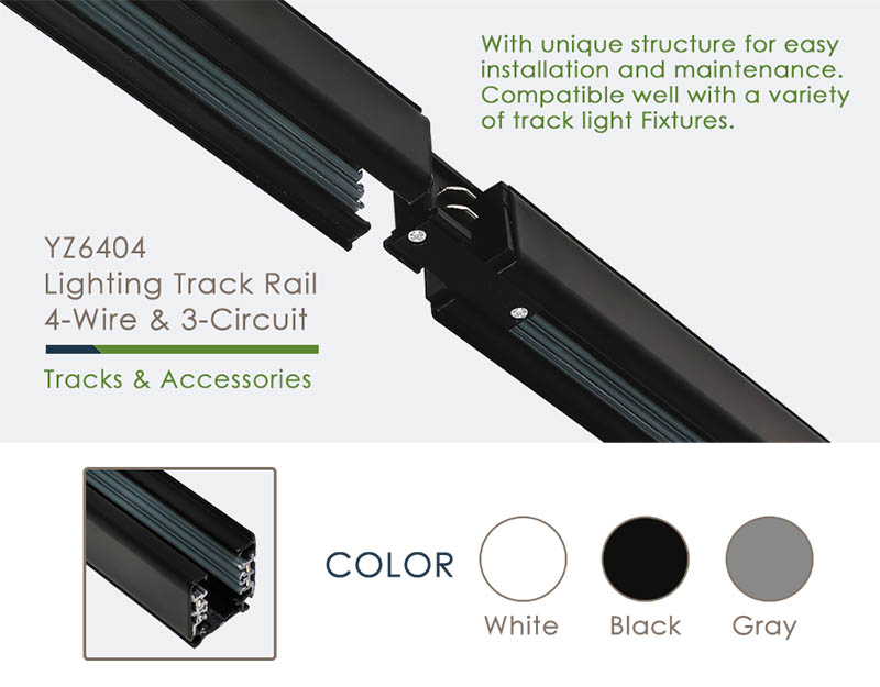 4 Wire 3 Phase LED Light Track Systems