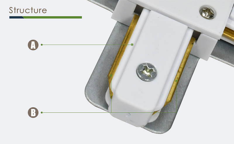 Structure | YZ6203 LED Track Lighting Live End Connectors