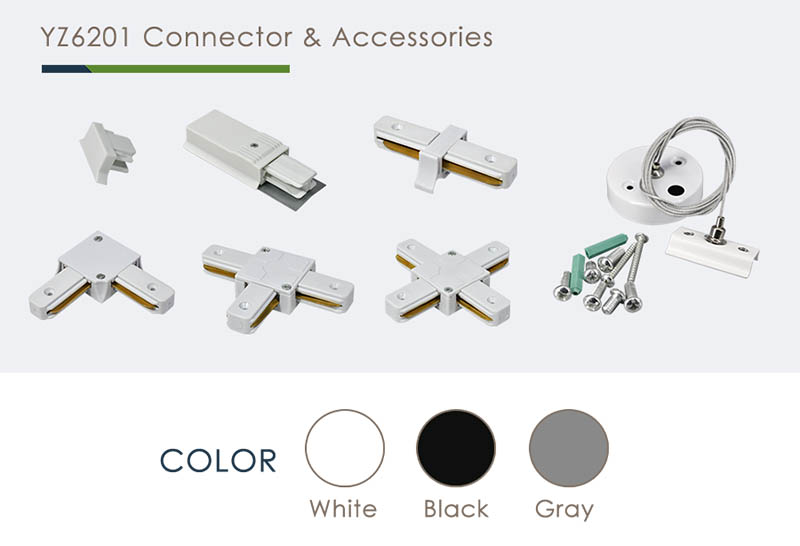 YZ6201 Flexible And T Shape Track Connectors