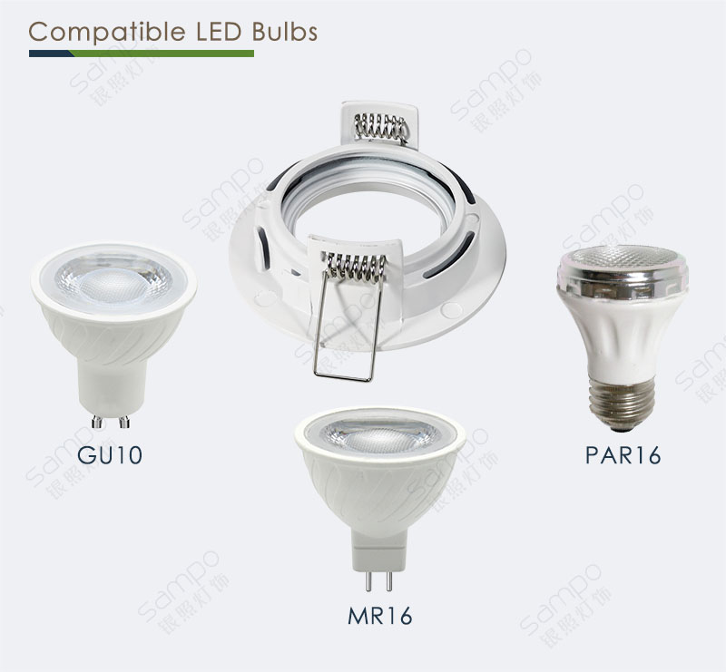 Compatible Bulbs | YZ5627 Round MR16 LED Spot Light Fixture