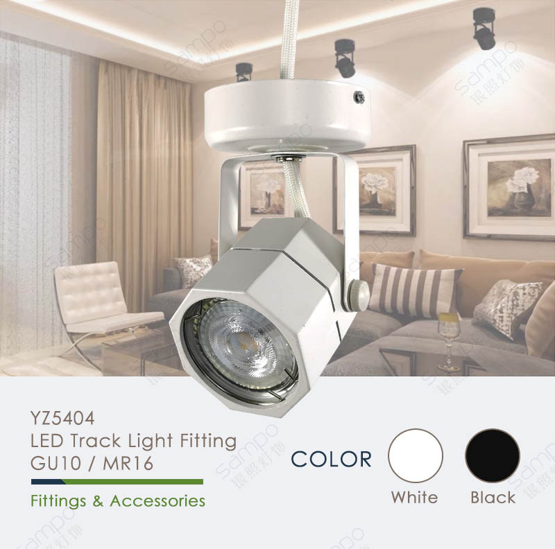 YZ5404 Octagonal GU10 MR16 Ceiling Track Light Fittings