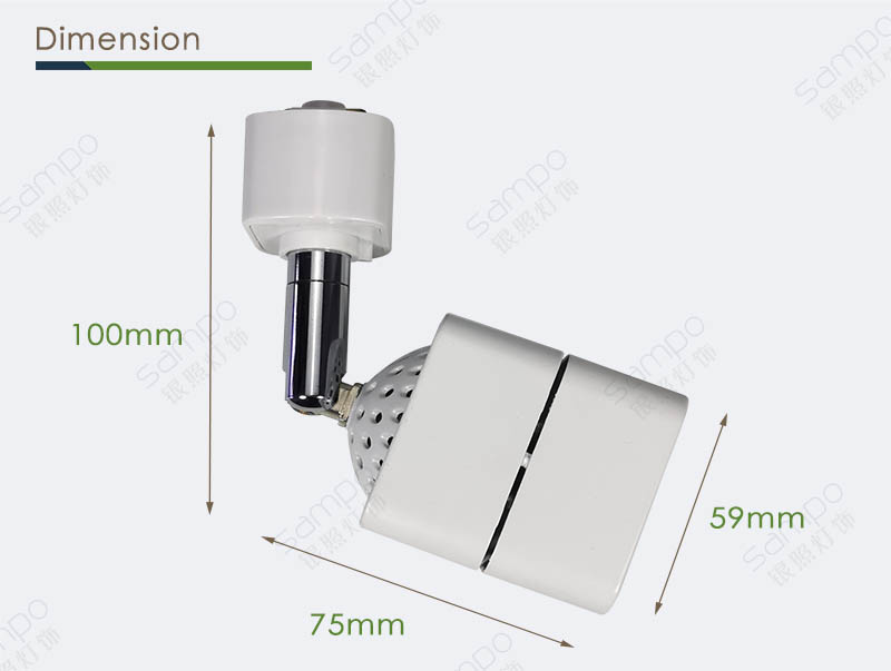 Dimension | YZ5413 GU10 Bulbs LED Track Light