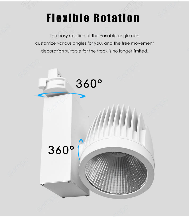 Rotatable | YZ7204 25W 35W Modern White Tunable LED Track Lighting Fixtures