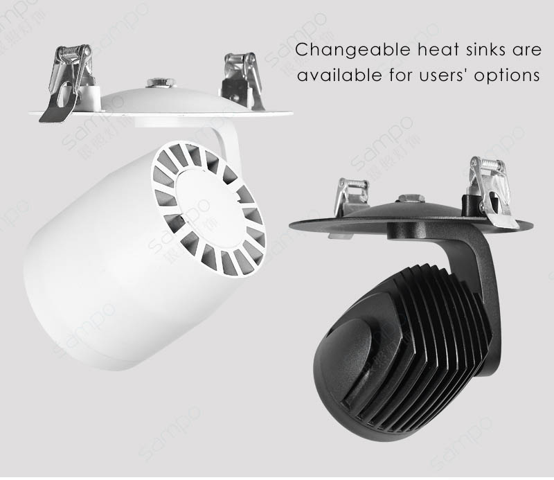 Heat Sink | YZ7210 25W 35W Ceiling Mounted LED Track Lighting Fixtures