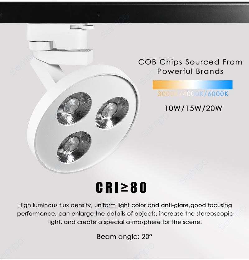 CRI Performance | YZ7219 10W 15W 20W Rectangular LED Wall Washer Track Lighting Fixtures