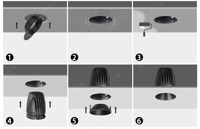 Installation Manual | YZ8125 15W Trimless Recessed Adjustable LED Downlights