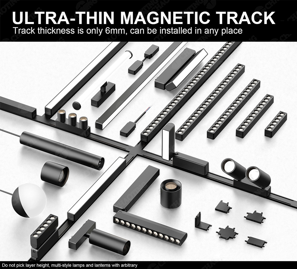 ultra thin magnetic track light