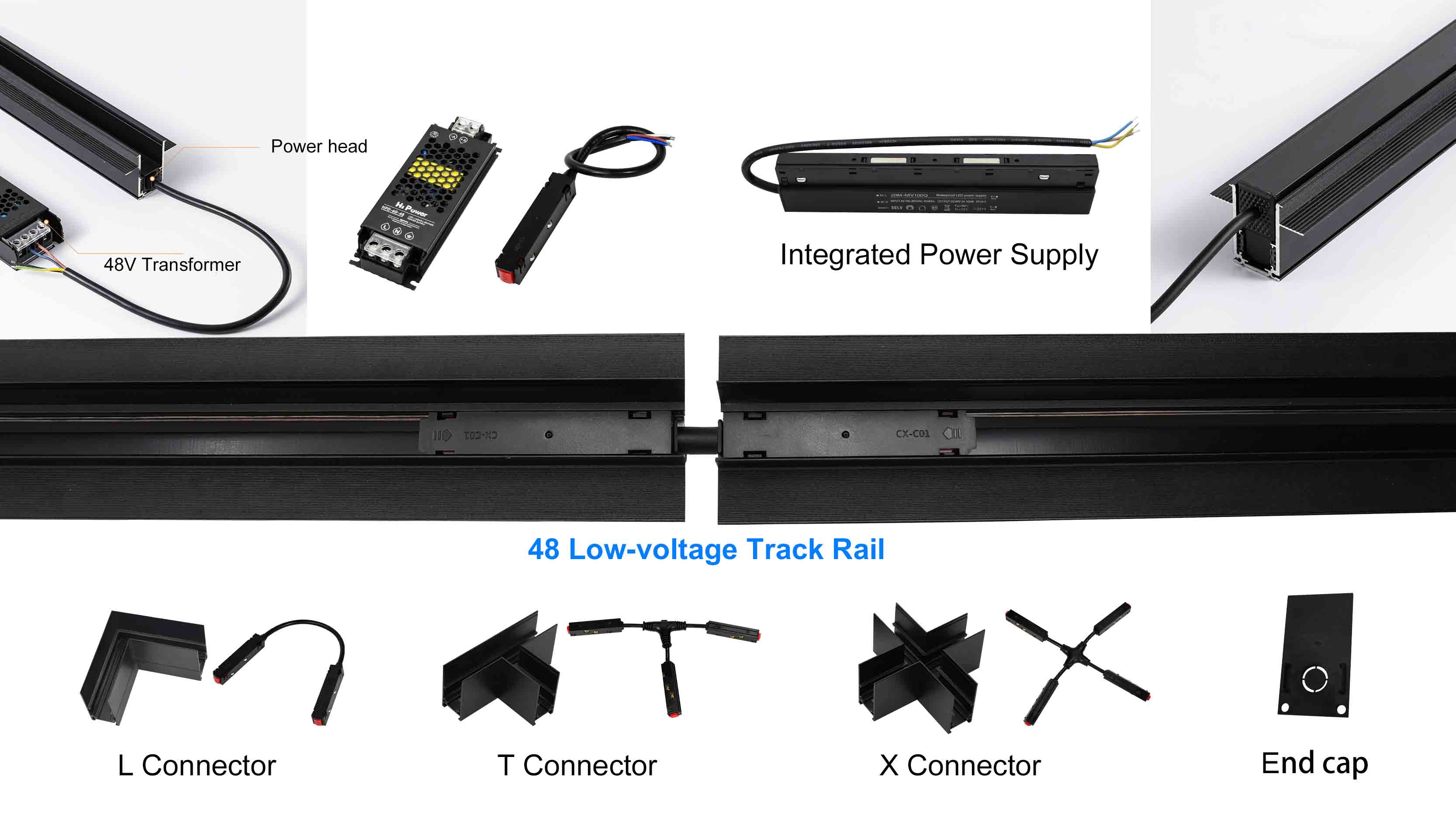 48V MAGNETIC TRACK RAIL